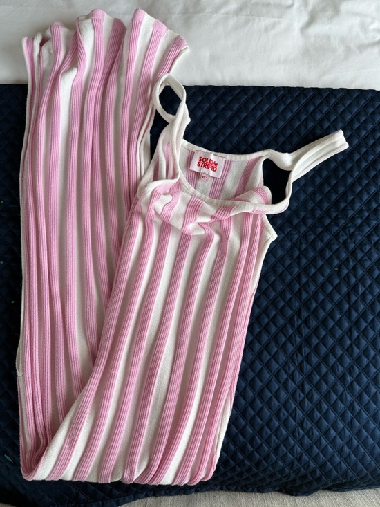 SOLID & STRIPED Dresses & Skirts - SOLID & STRIPED Pink and White Striped Knit Top